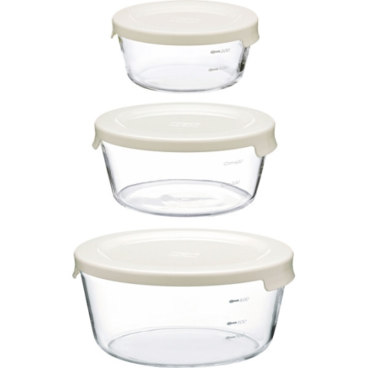 �n���I �ϔM�K���X���ۑ��e�� ��3�Z�b�g �I�t�z���C�g MST-3018-OW �摜1