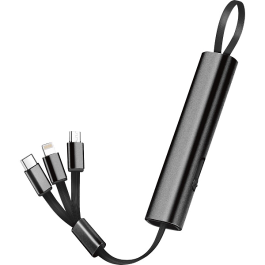 3IN1�}���`�P�[�u�� �u���b�N SW-165BK �摜1