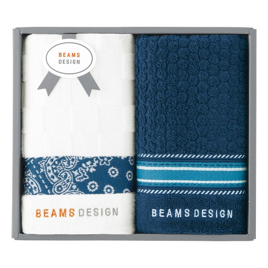 BEAMS DESIGN �`�F�b�J�[�o���_�i �t�F�C�X�^�I��2P �l�C�r�[�u���[ 51-3139200GY/NB �摜1