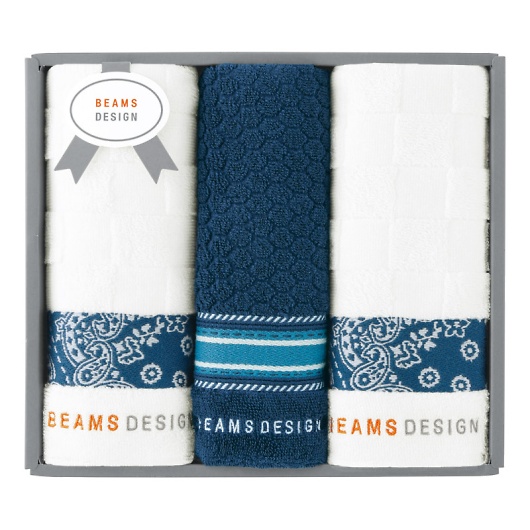 BEAMS DESIGN �`�F�b�J�[�o���_�i �t�F�C�X�^�I��2P&�^�I���n���J�` �l�C�r�[�u���[ 51-3139250GY/NB �摜1