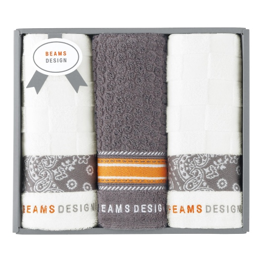 BEAMS DESIGN �`�F�b�J�[�o���_�i �t�F�C�X�^�I��3P �O���[ 51-3139300GY/NB �摜1