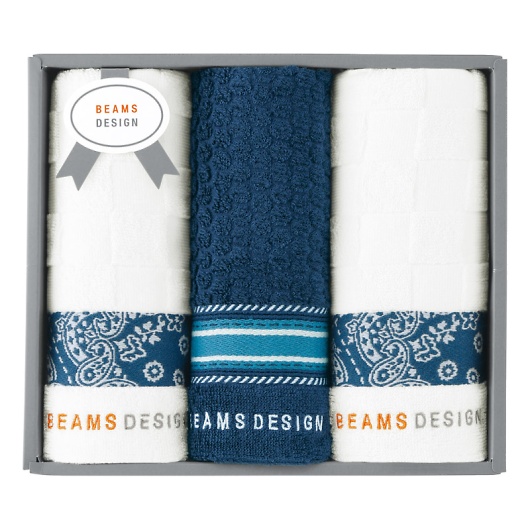 BEAMS DESIGN �`�F�b�J�[�o���_�i �t�F�C�X�^�I��3P �l�C�r�[�u���[ 51-3139300GY/NB �摜1