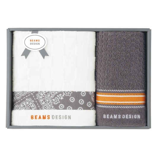 BEAMS DESIGN �`�F�b�J�[�o���_�i �o�X�^�I��&�t�F�C�X�^�I�� �O���[ 51-3139400GY/NB �摜1