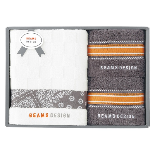 BEAMS DESIGN �`�F�b�J�[�o���_�i �o�X�^�I��&�t�F�C�X�^�I��2P �O���[ 51-3139500GY/NB �摜1