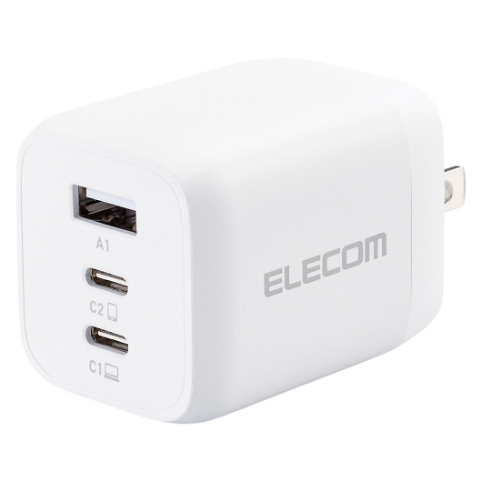 ELECOM AC&USB�[�d��65W �z���C�g EC-AC4465WH/WF/BK �摜1