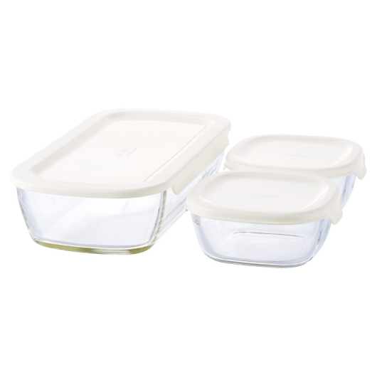 �X�^�b�L���O�ϔM�K���X�R���e�iS 3P�Z�b�g KSTL-S-2508-OW �摜1