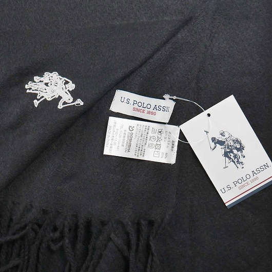 U.S. POLO ASSN ユーエスポロアッスン マフラー ストールネイビー×ホワイト USPA-2012 66063 画像2