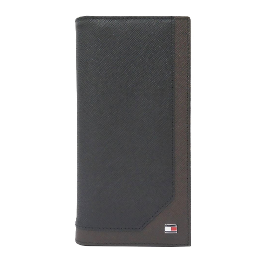 TOMMY HILFIGER g~[qtBK[@SAFFIANO  ܂蒷z(KL) @19X002black brown ubNuE 摜1