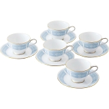 ノリタケ レースウッドゴールド ティー・コーヒー碗皿5客セット 1507L/F94487