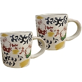 夕立窯 たこ唐草 ペアマグカップ YK614