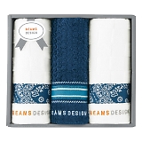 BEAMS DESIGN �`�F�b�J�[�o���_�i �t�F�C�X�^�I��3P �l�C�r�[�u���[ 51-3139300GY/NB