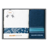 BEAMS DESIGN �`�F�b�J�[�o���_�i �o�X�^�I��&�t�F�C�X�^�I�� �l�C�r�[�u���[ 51-3139400GY/NB