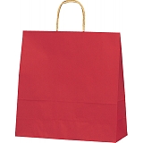 紙袋 カラーバッグ ペーパーバッグ 無地 （S） 赤 32×11.5×31cm #3251203